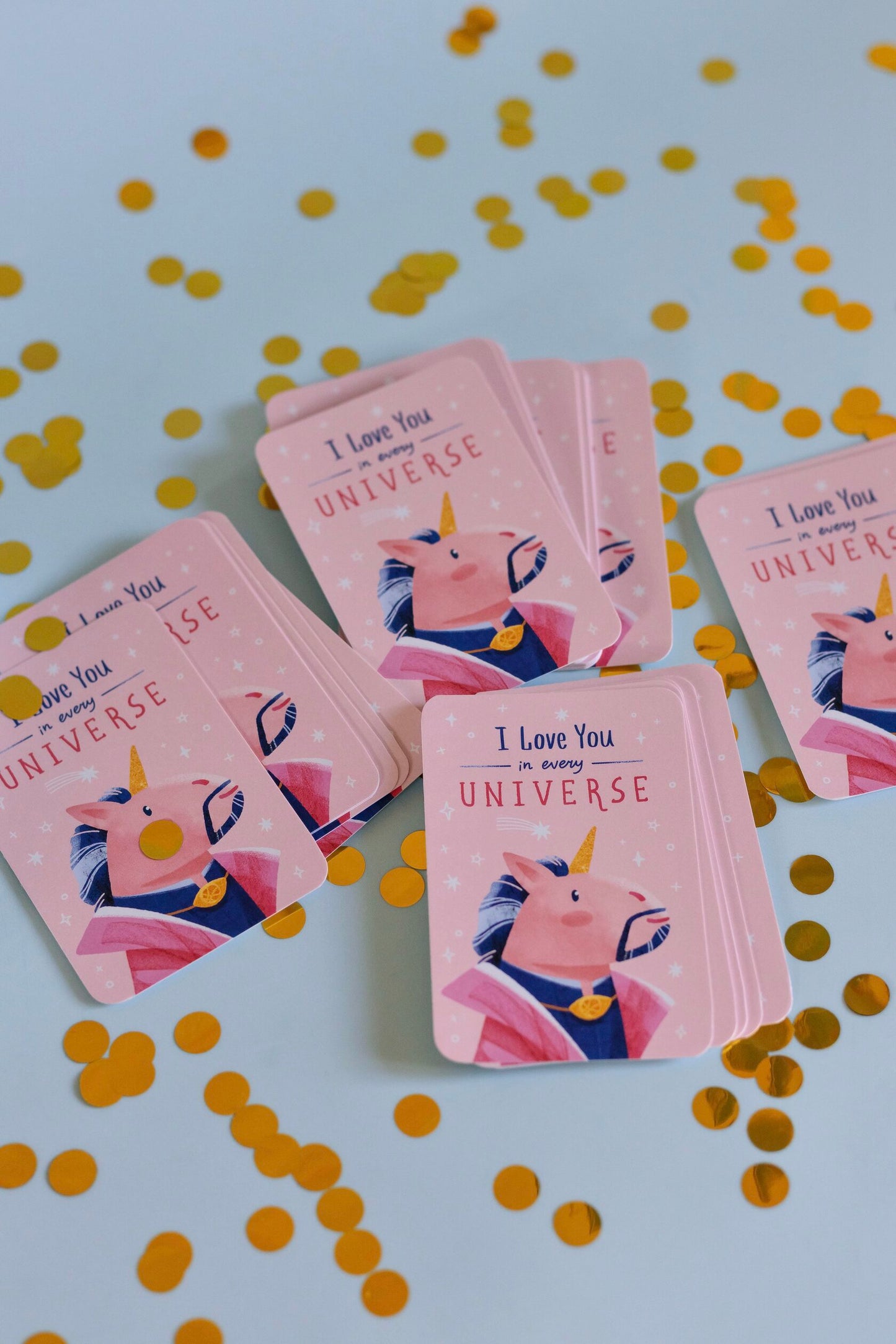 Mini single card 6x9 cm 'I love you in every universe'