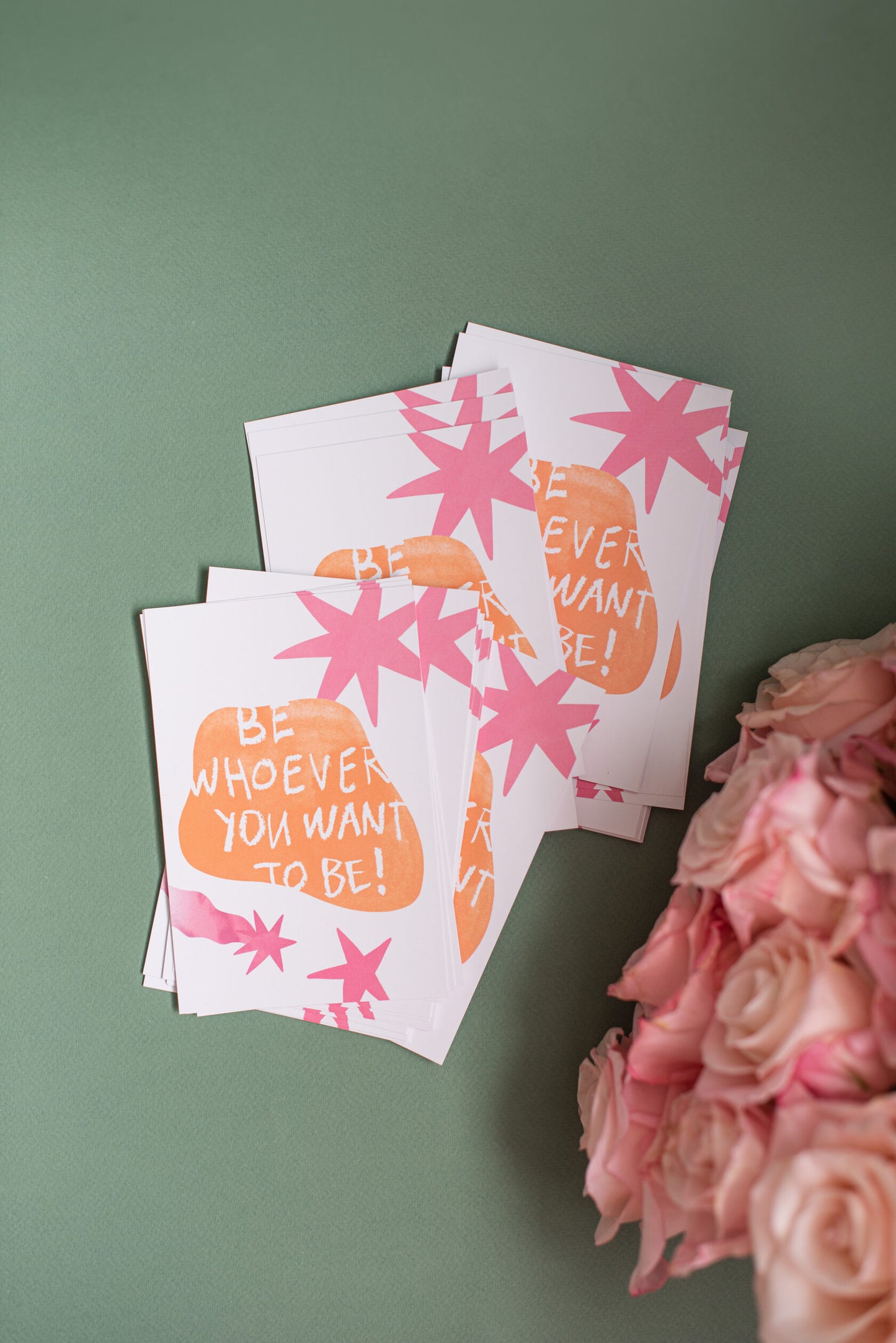Greeting card 10x15 cm 'Be whoever you want to be' (white)