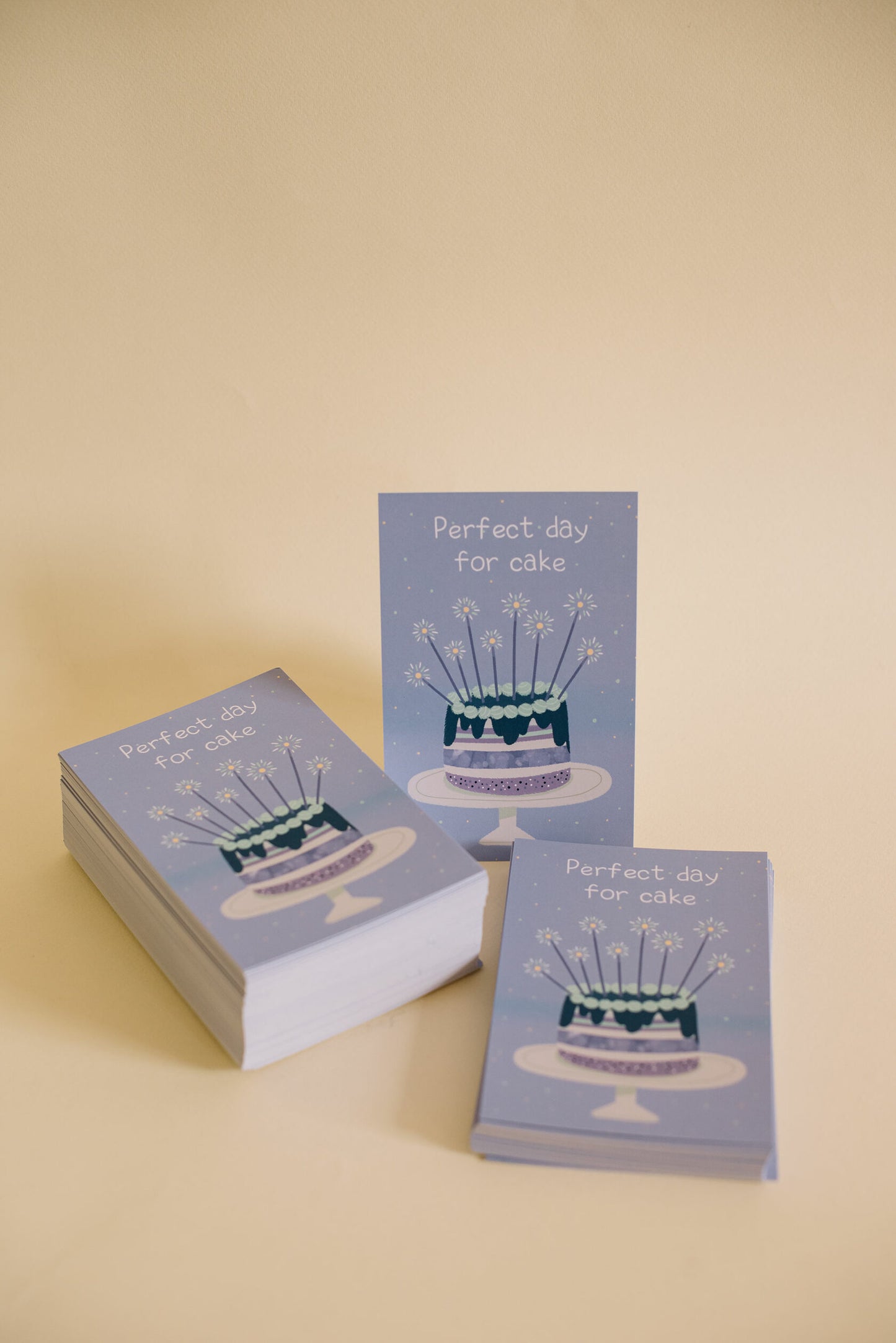 Greeting card 10x15 cm 'Perfect day for cake'