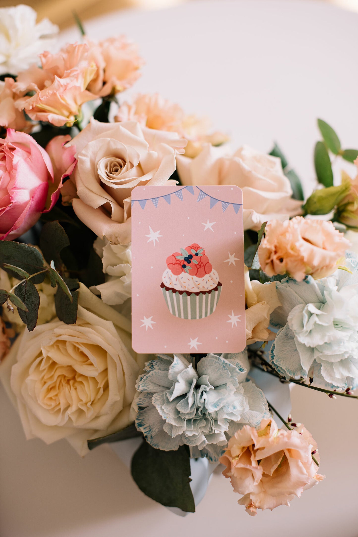 Mini single card 6x9 cm 'Sweet cupcake'