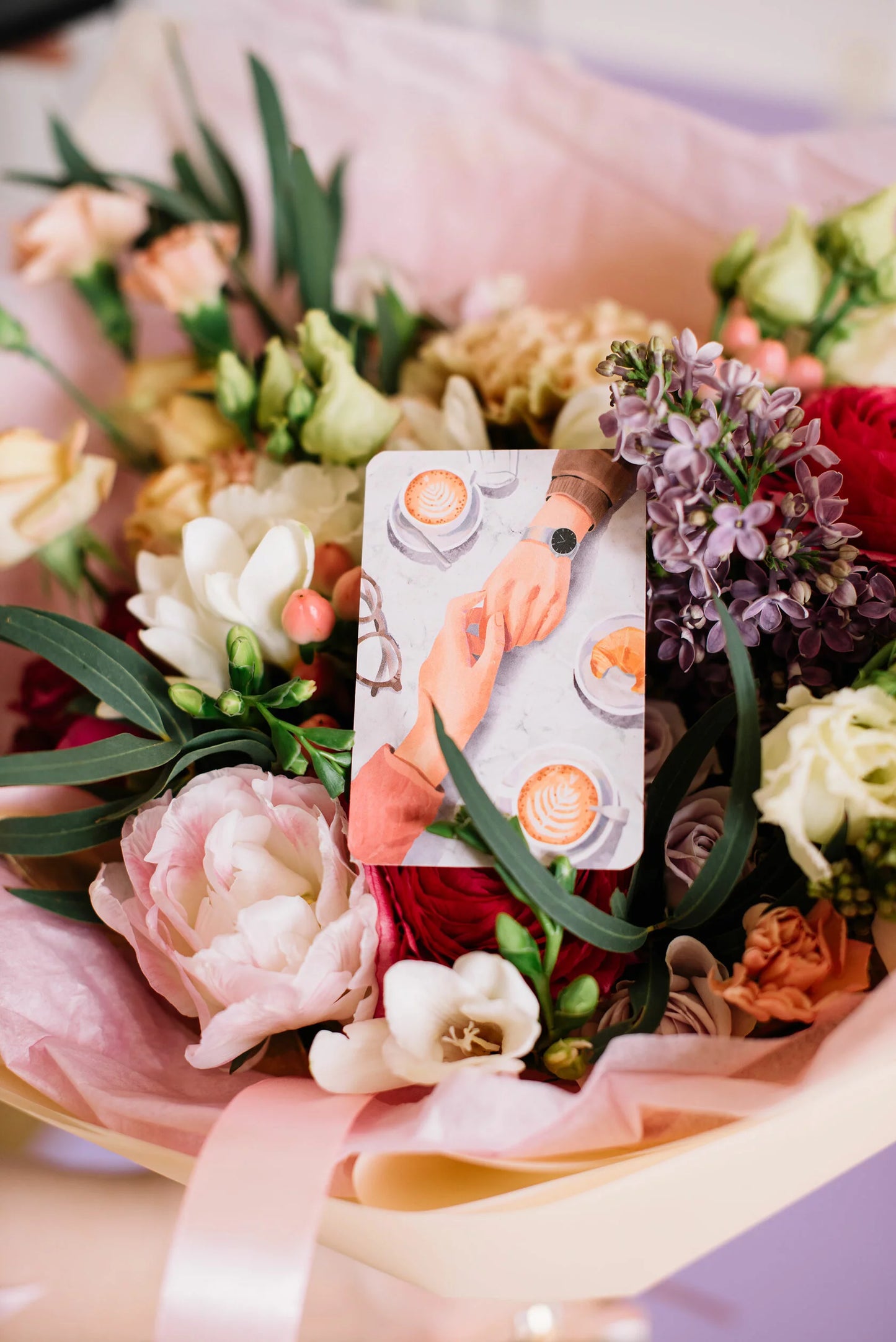 Mini single card 6x9 cm 'Good morning, darling'