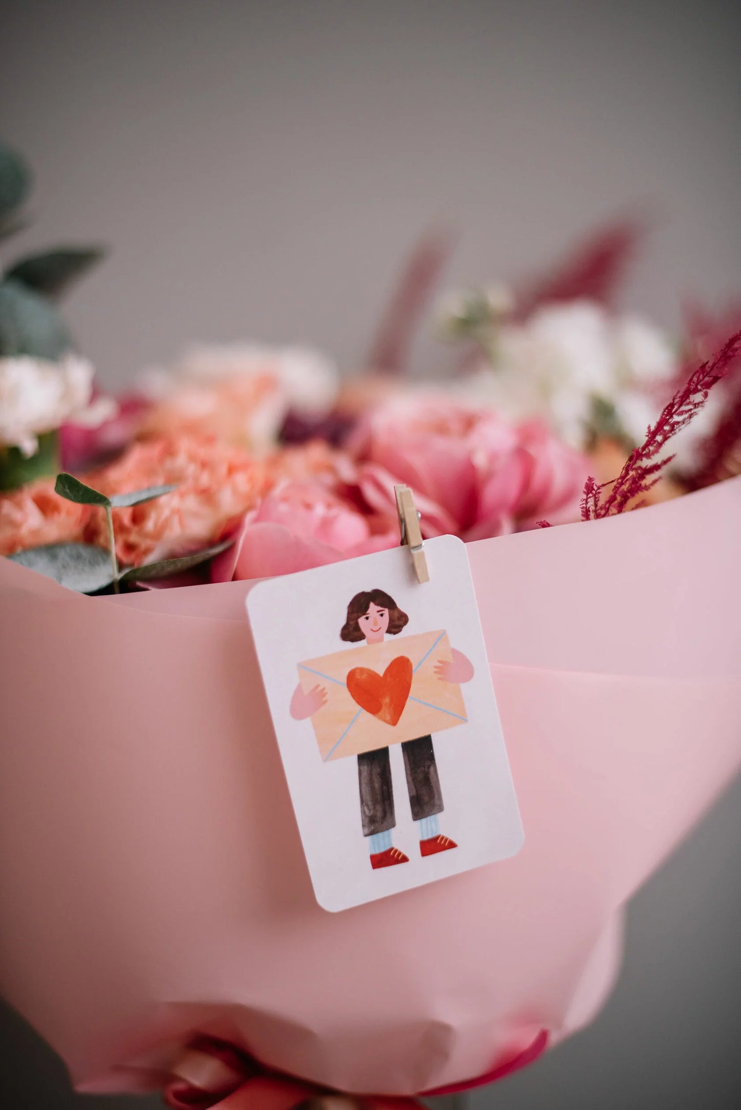 Mini single card 6x9 cm 'Be my Valentine'