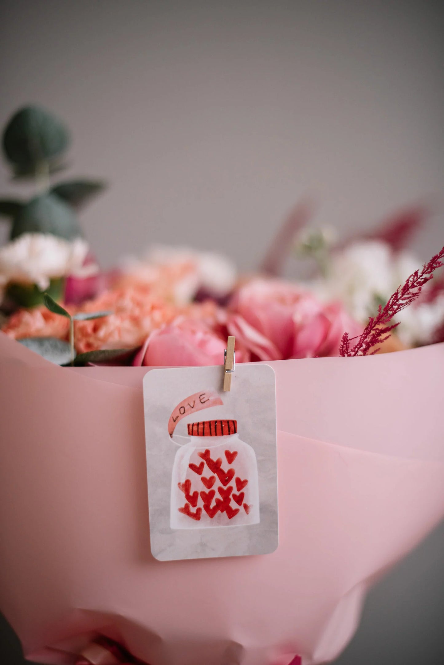 Mini single card 6x9 cm 'Love Jam'