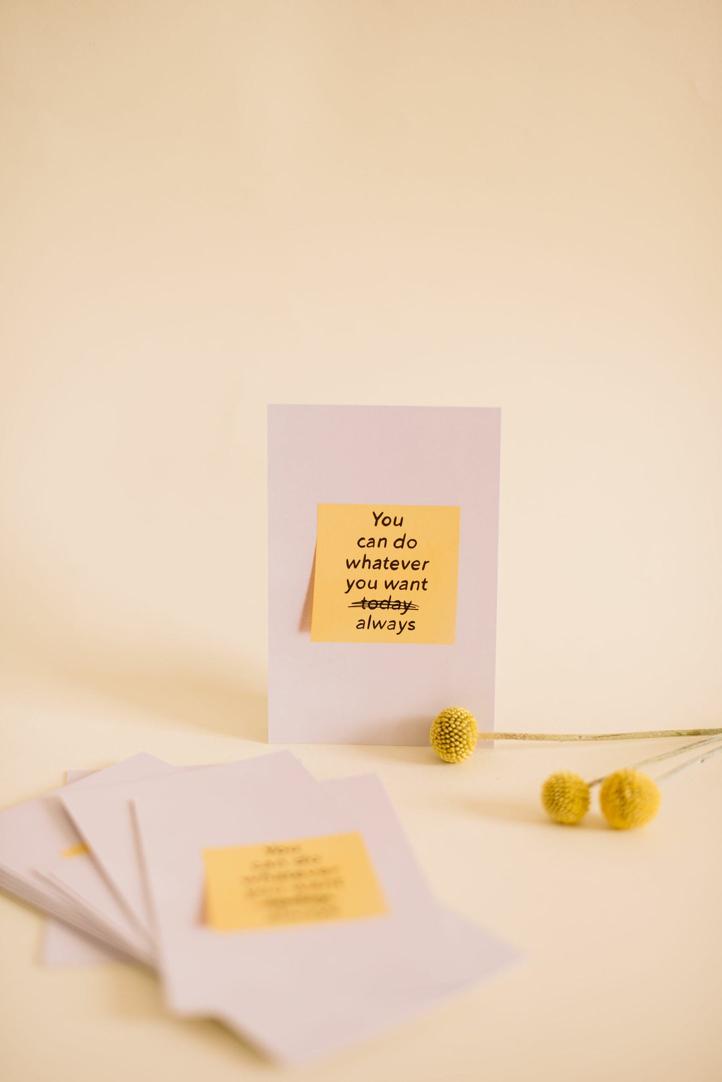 Greeting card 10x15 cm 'You can always do...' (sticker)