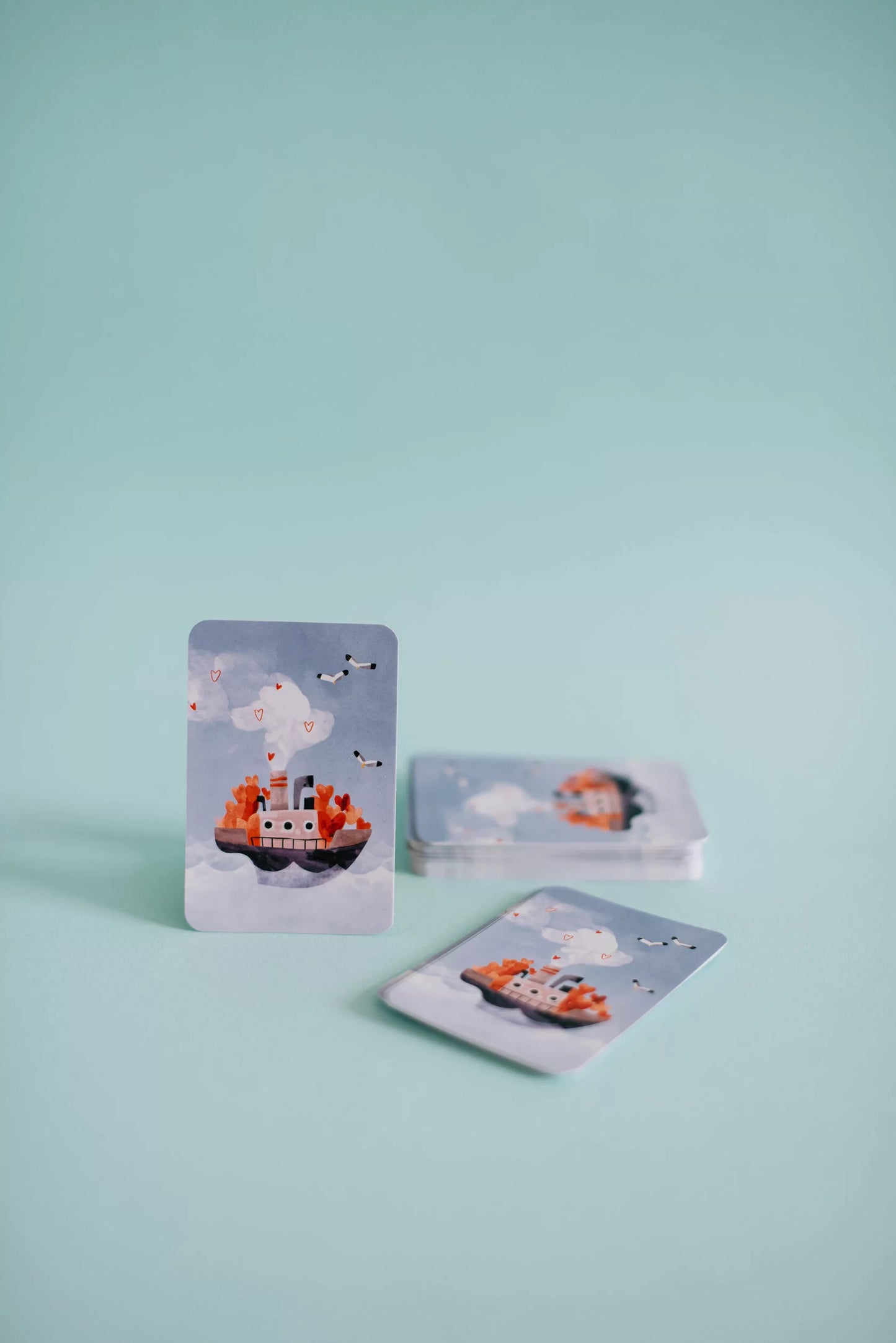 Mini single card 6x9 cm 'Love Boat'