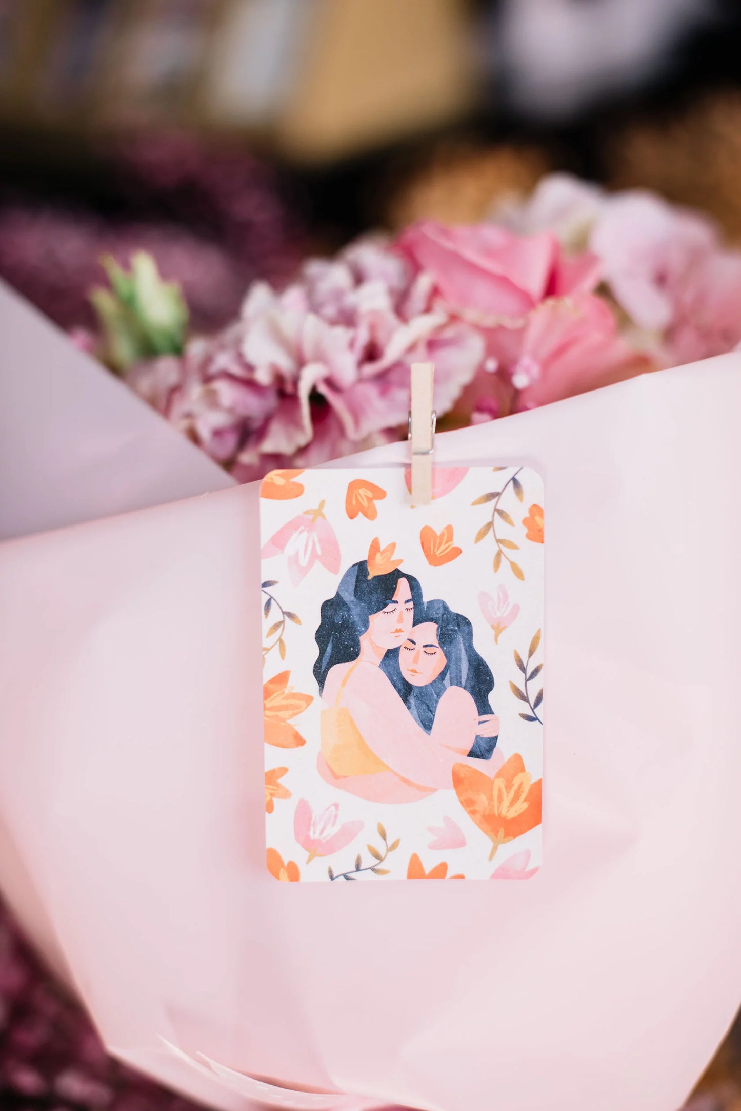 Mini single card 6x9 cm 'Mother's Love'