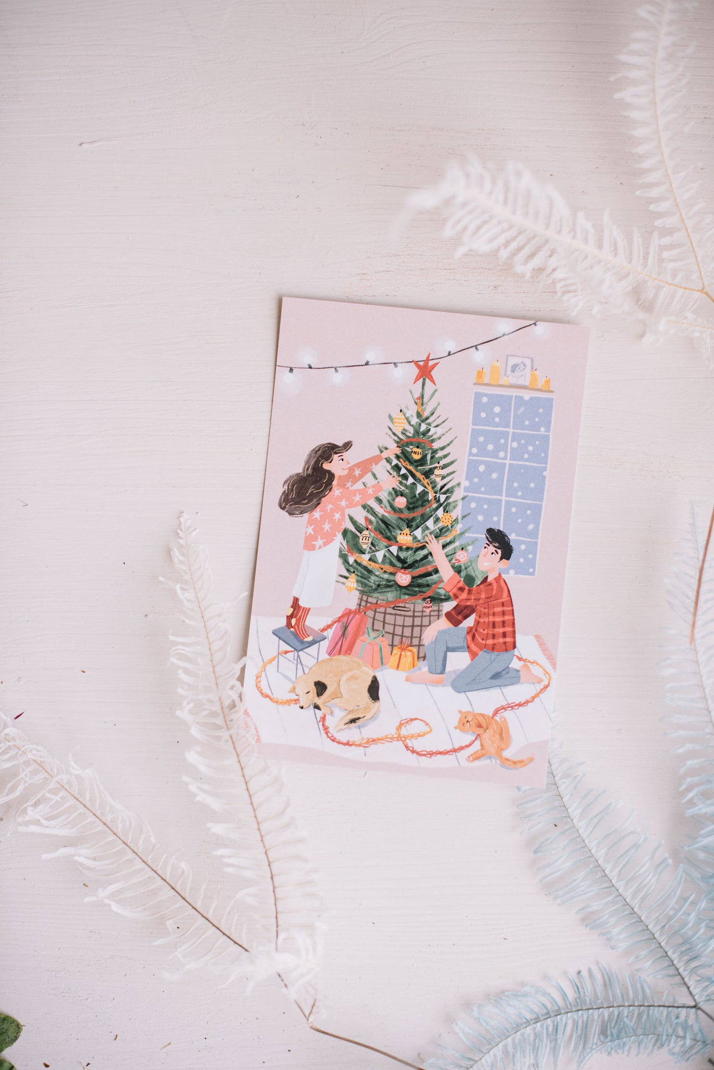 Greeting card 10x15 cm 'Family holidays'