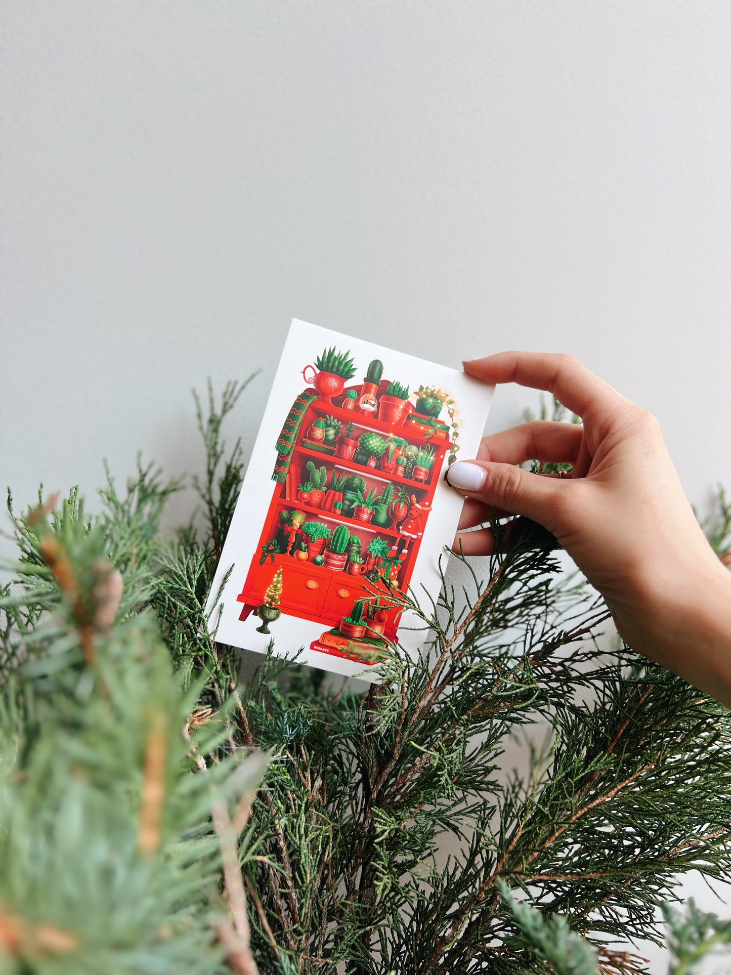 Greeting card 10x15 cm 'Christmas cactus mood'