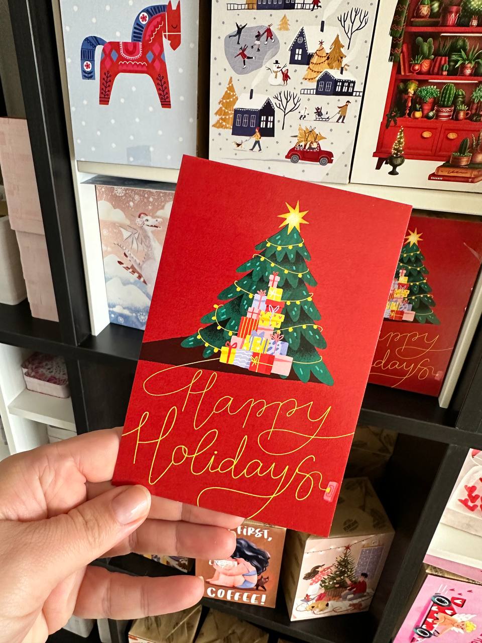 Greeting card 10x15 cm 'Happy Holidays'