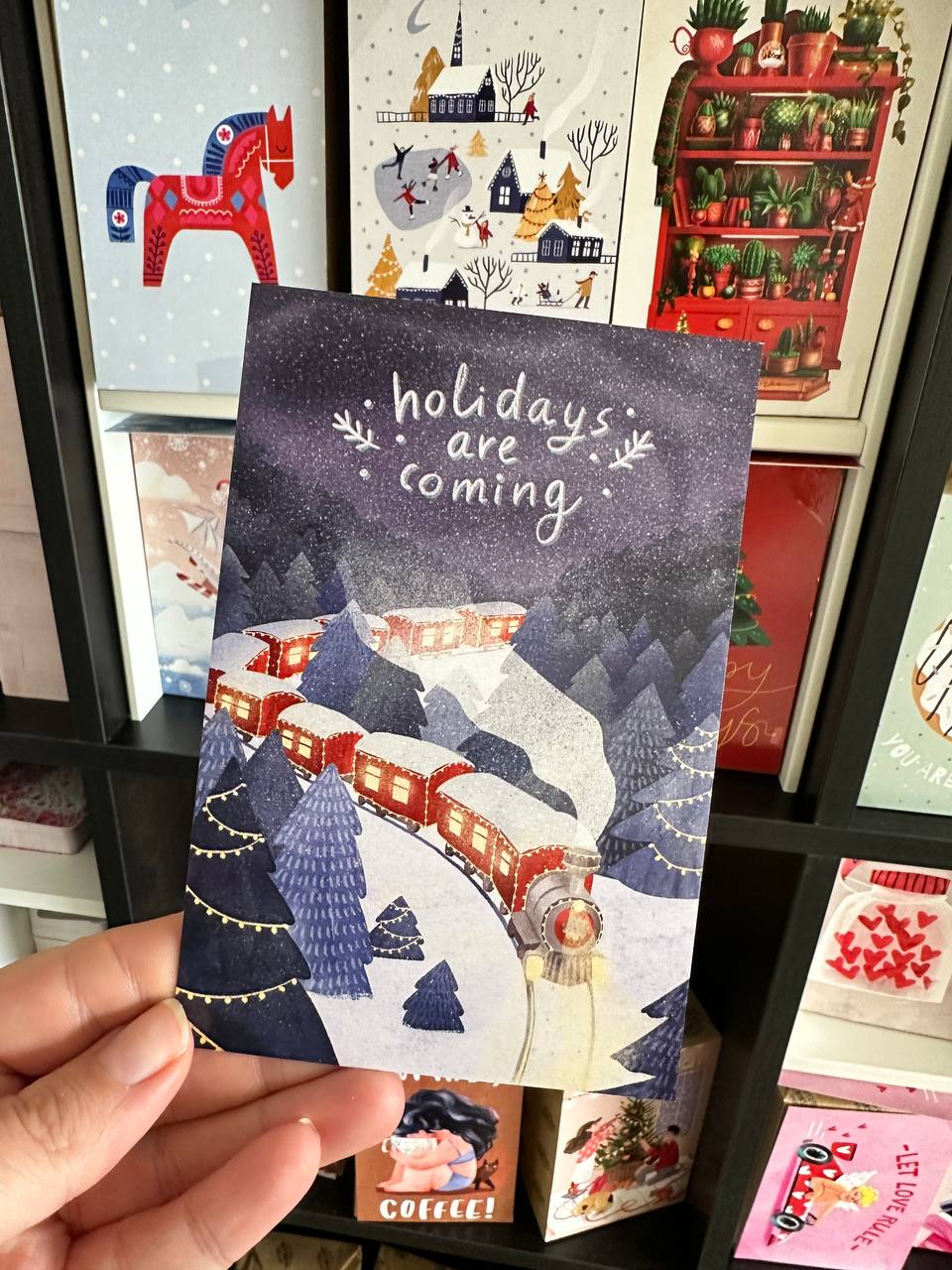 Greeting card 10x15 cm 'Holidays are coming'
