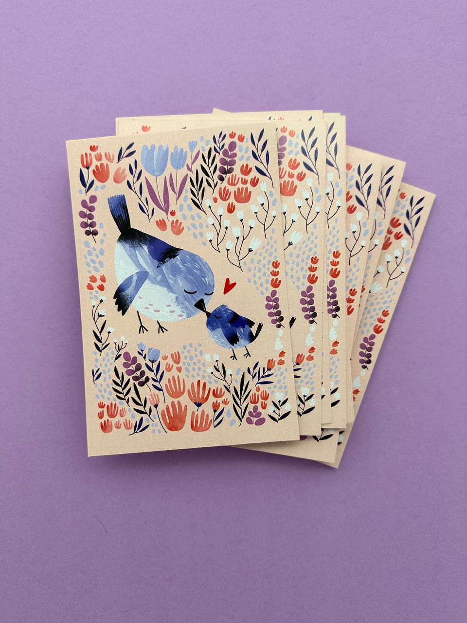 Greeting card 10x15 cm 'Mommy Bird'