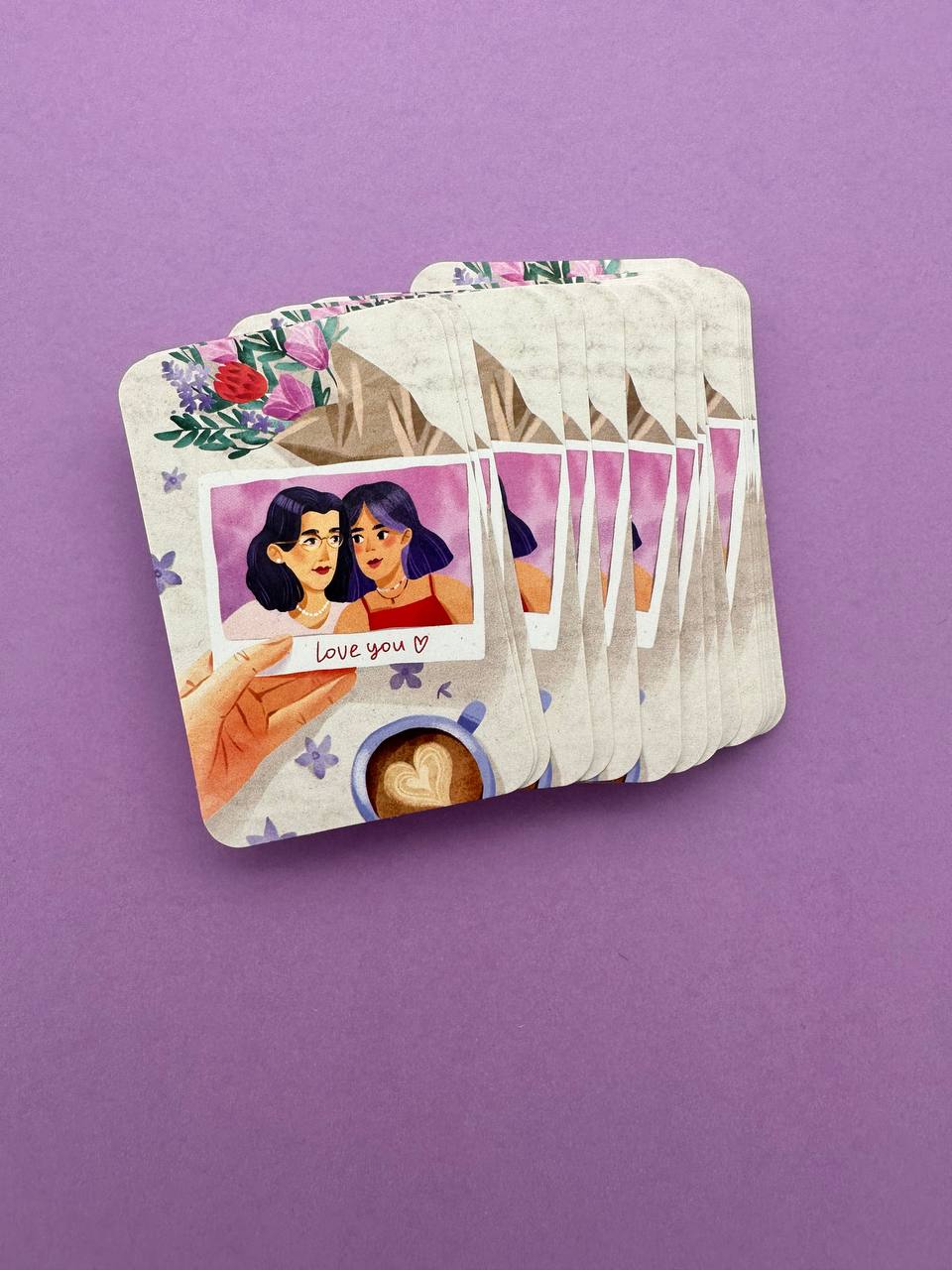 Mini single card 6x9 cm 'Photo with mom'