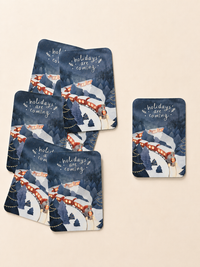 Mini single card 6x9 cm 'Holidays are coming'