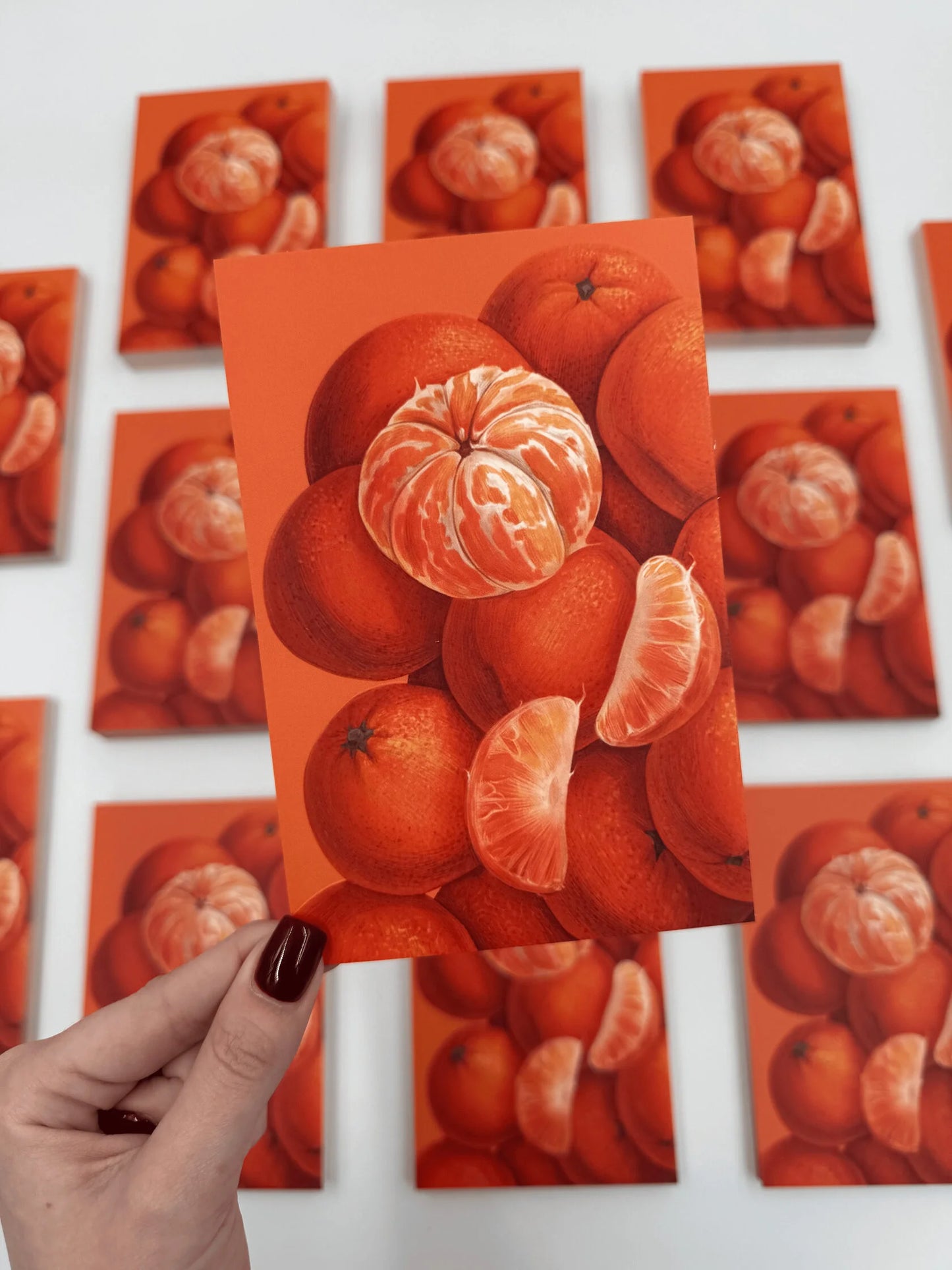 Greeting card 10x15 cm 'The Mandarins' (with embossing)